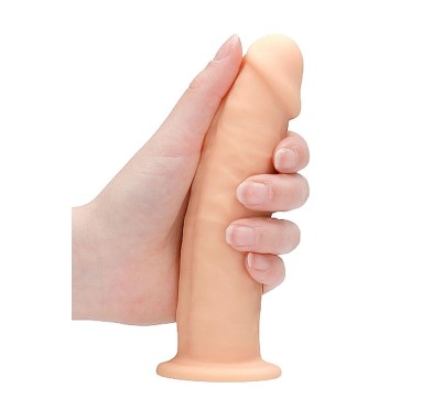 Żylaste silikonowe dildo mocna przyssawka 15 cm